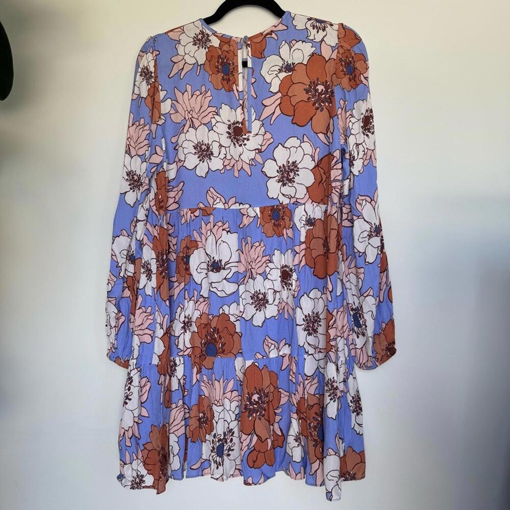 Aritzia Wilfred Lambrusco Tiered Long Sleeve Mini Dress - Picture 8 of 9